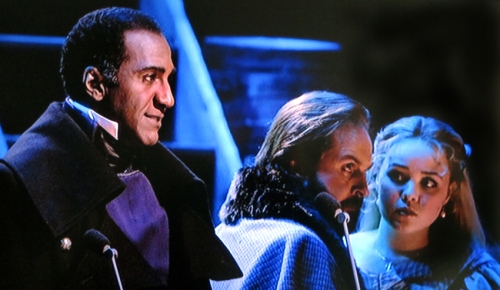 Javert Valjean Cosette: Norm Lewis, Alfie Boe, Katie Hall, Les Miserables